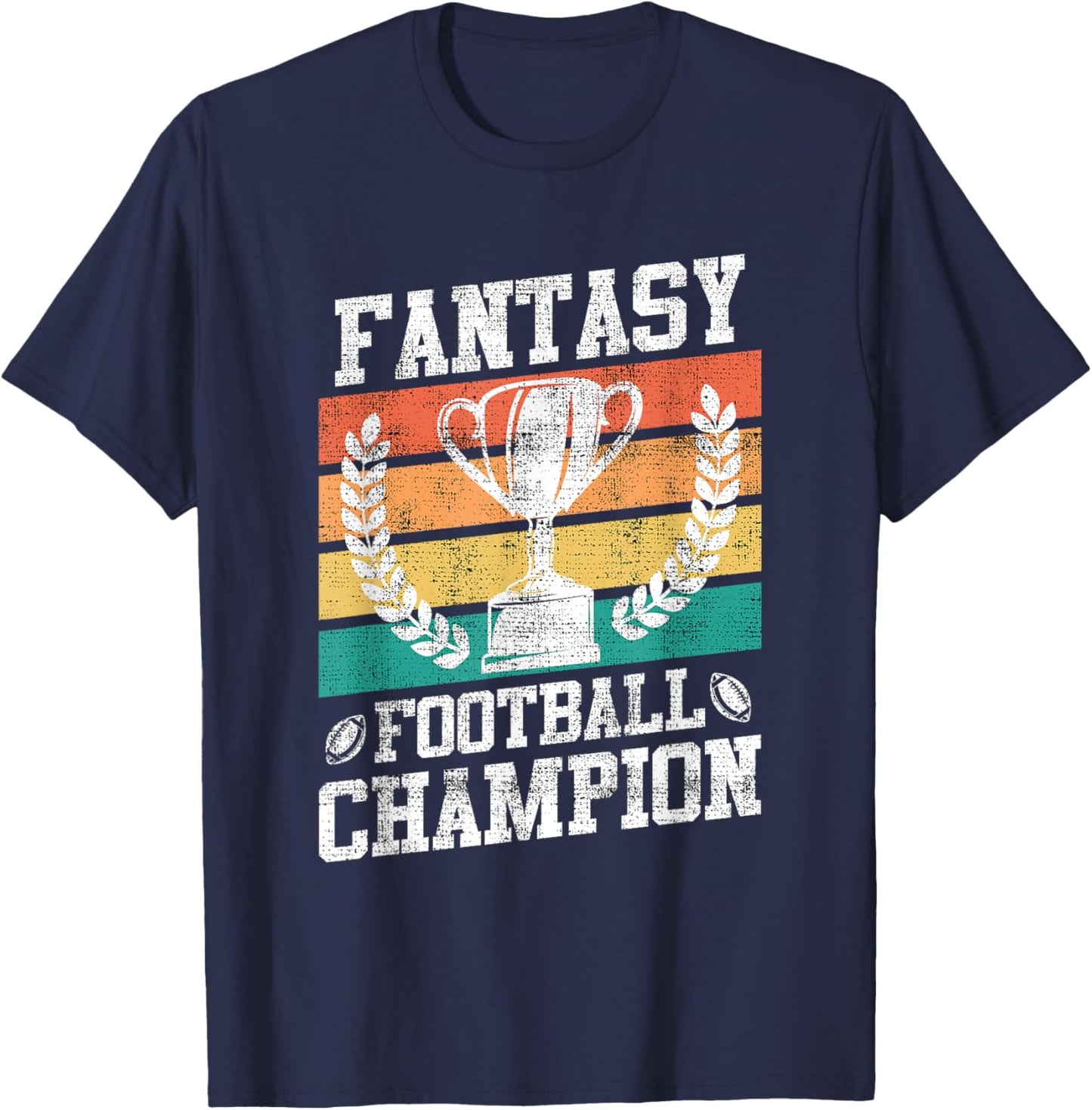 Fantasy Football Champ Fantasy Football Champion - Men's Black X-Small T-Shirt - T-Shirt | Navy
