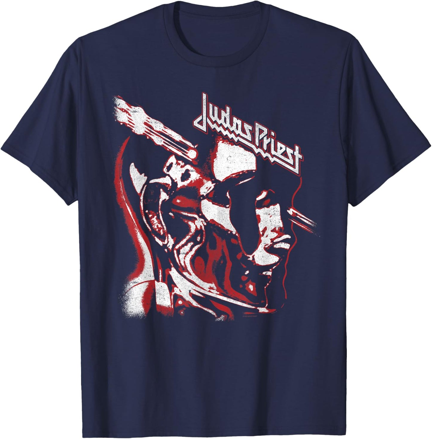 Judas Priest – Stained Class Red On Black T-Shirt - T-Shirt | Navy