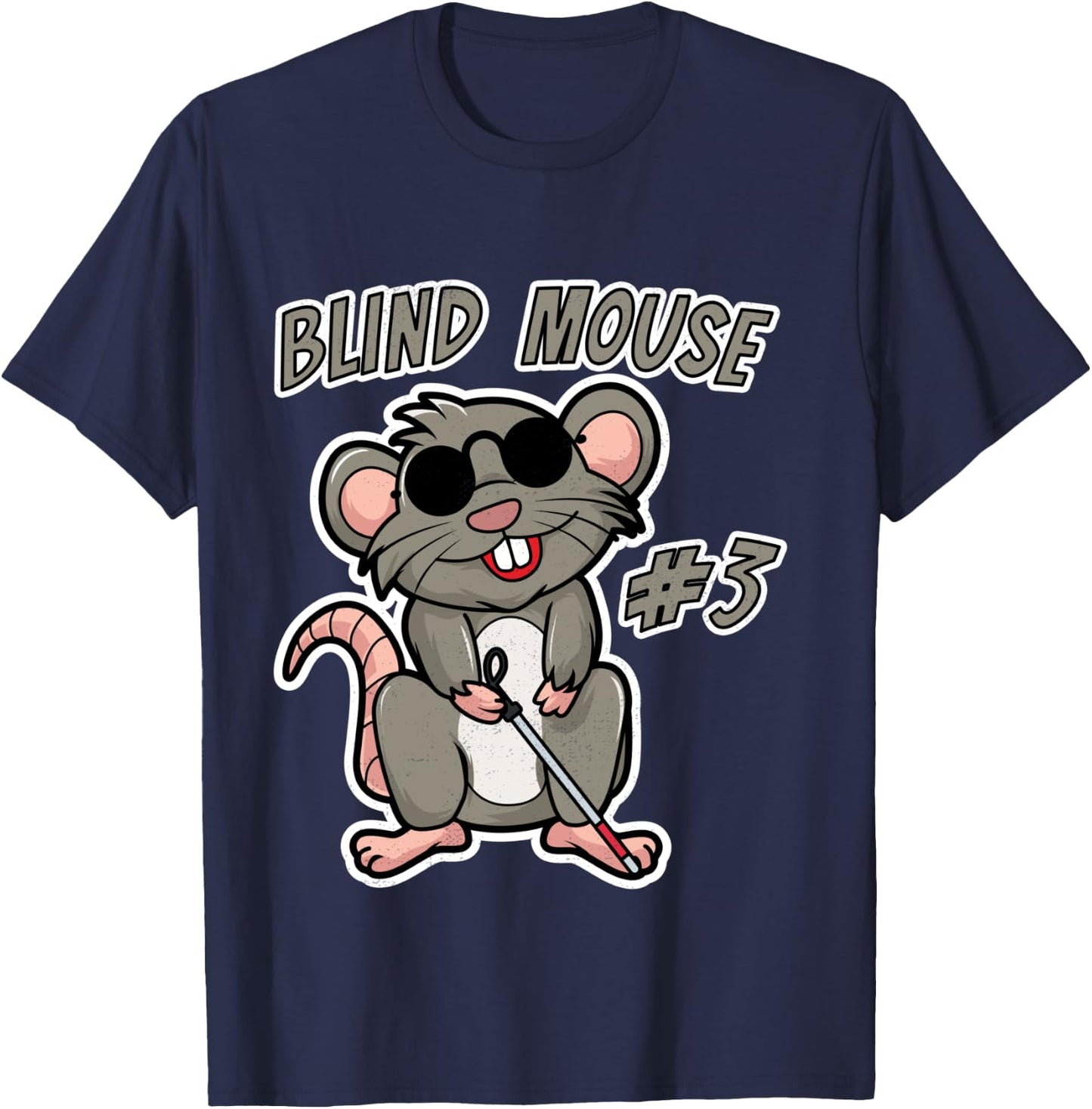 Kawaii Matching Group Outfit #3 3 Three Blind Mice Costumes T-Shirt - T-Shirt | Navy