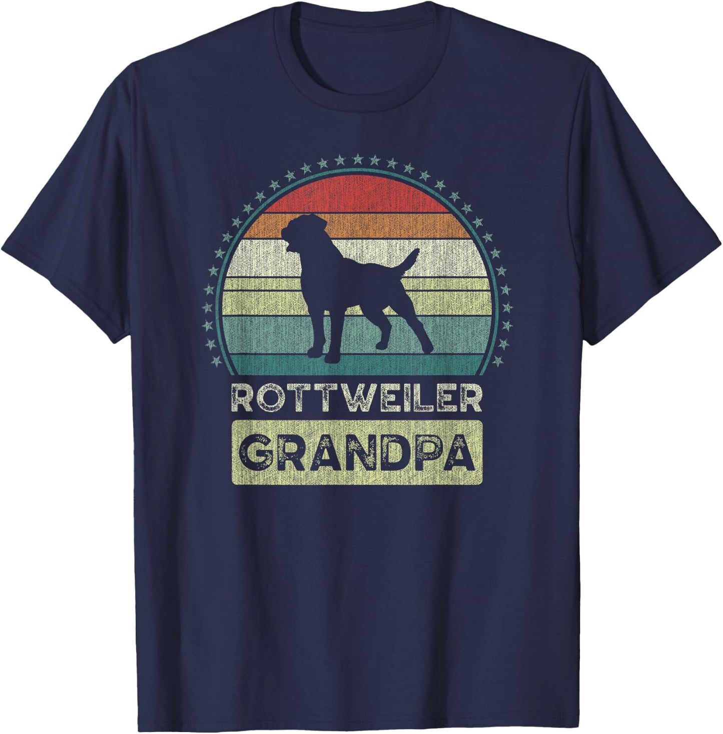 Rottweiler Grandpa, Father's Day, Rottie dog, Grandfather T-Shirt - T-Shirt | Navy