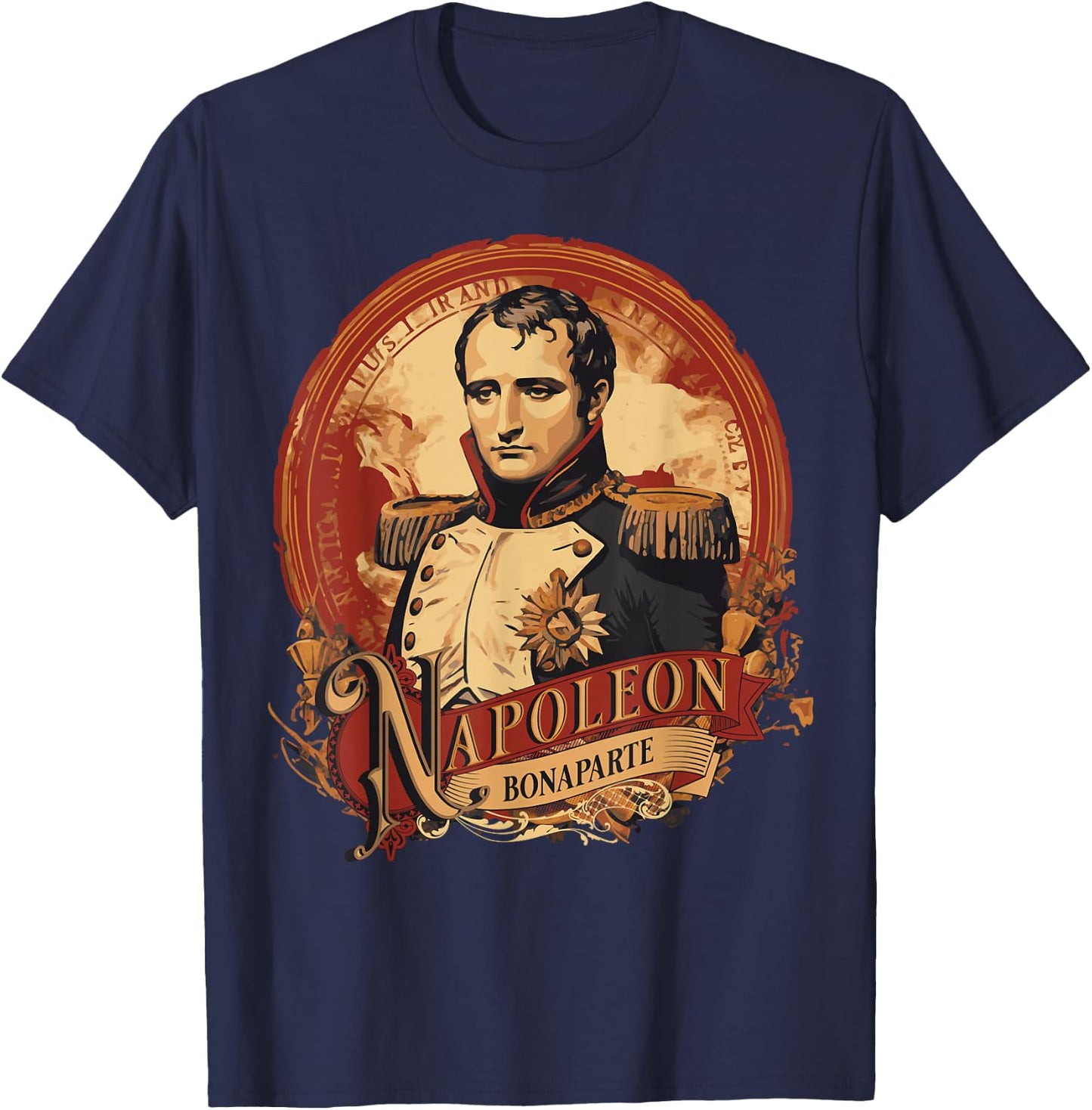 Napoleon Bonaparte Vintage Poster Style T-Shirt - T-Shirt | Navy