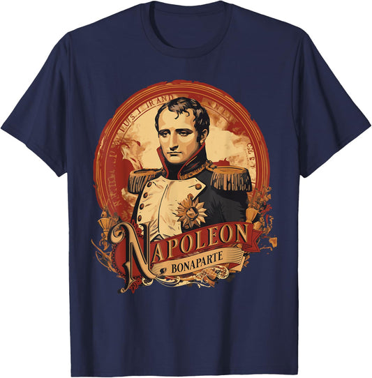 Napoleon Bonaparte Vintage Poster Style T-Shirt - T-Shirt | Navy