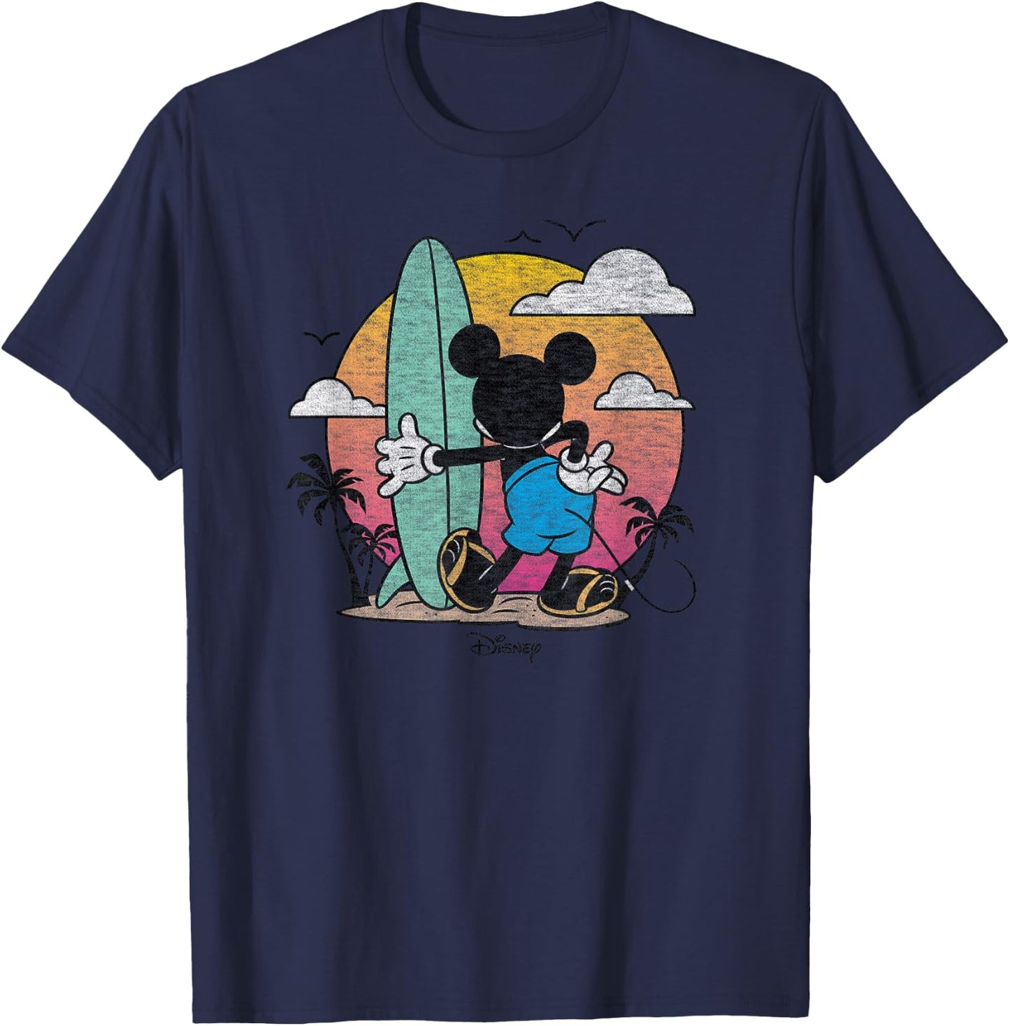 Disney - Mickey Surf Retro T-Shirt - T-Shirt | Navy