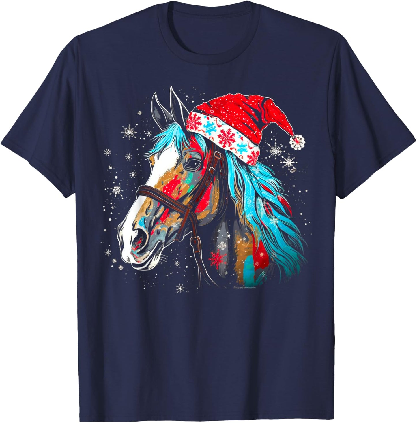 Christmas Horse T-Shirt - T-Shirt | Navy