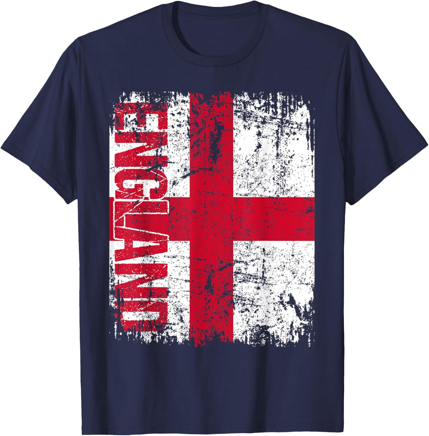ENGLAND Flag Vintage Distressed ENGLAND T-Shirt - T-Shirt | Navy