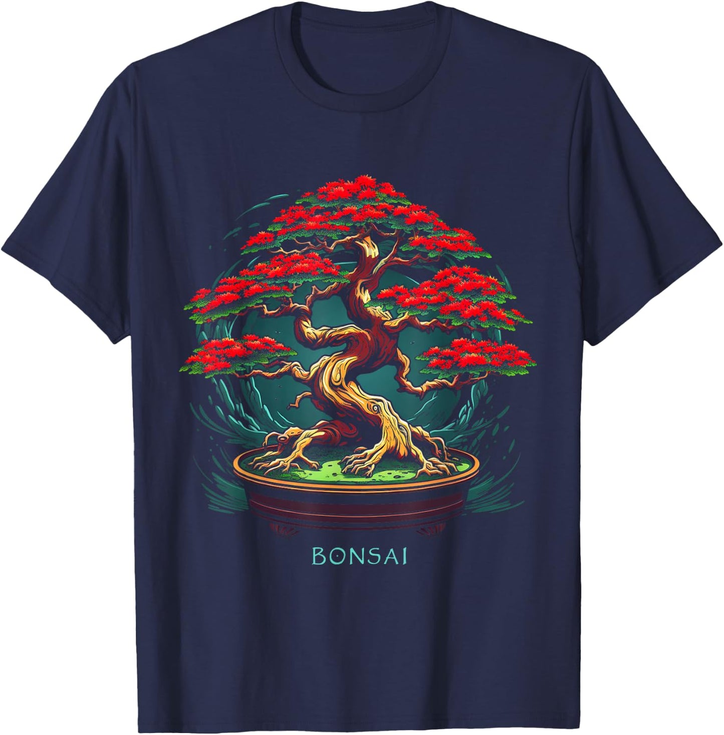 Zen Bonsai Enthusiast - Traditional Japanese Bonsai Tree T-Shirt - T-Shirt | Navy