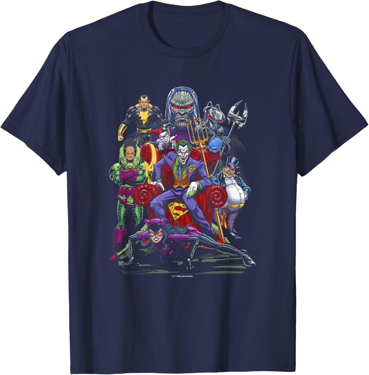 WB 100 DC Comics Legion Of Doom Group Shot T-Shirt - T-Shirt | Navy