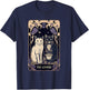 Cute Cat The Lovers Tarot Card Cat Tarot Card Graphic T-Shirt - T-Shirt | Navy
