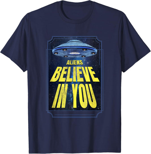 Aliens Alien UFO T-Shirt - T-Shirt | Navy