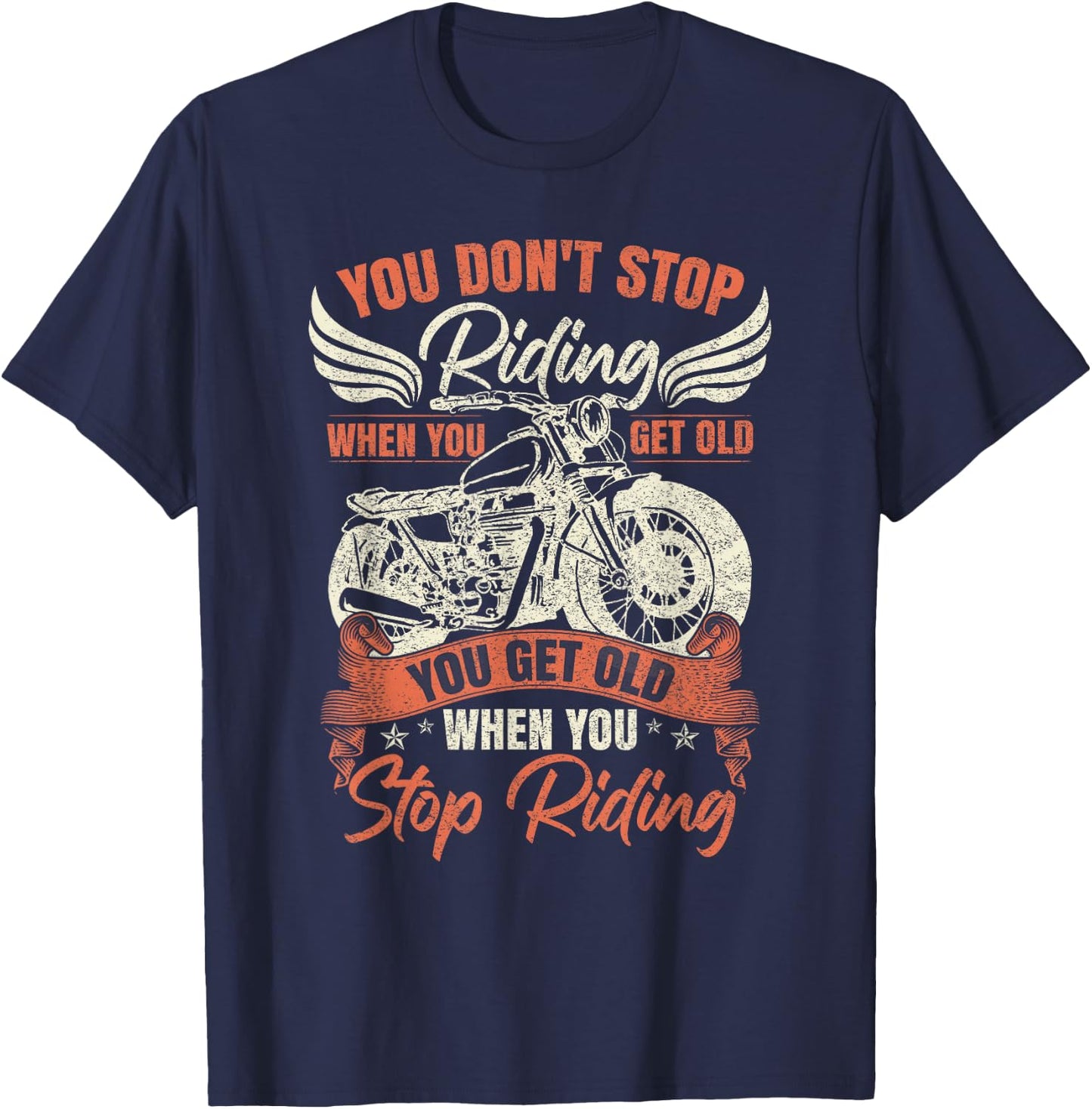 Motorcycle Biker T-Shirt - T-Shirt | Navy