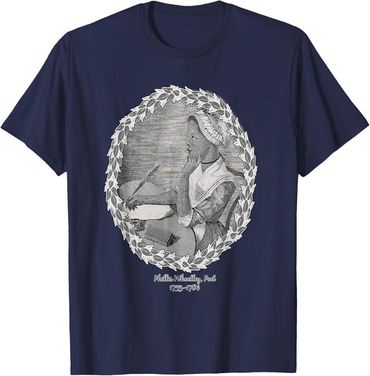 18th Century Published Poet Phillis Wheatley T-Shirt - T-Shirt | Navy