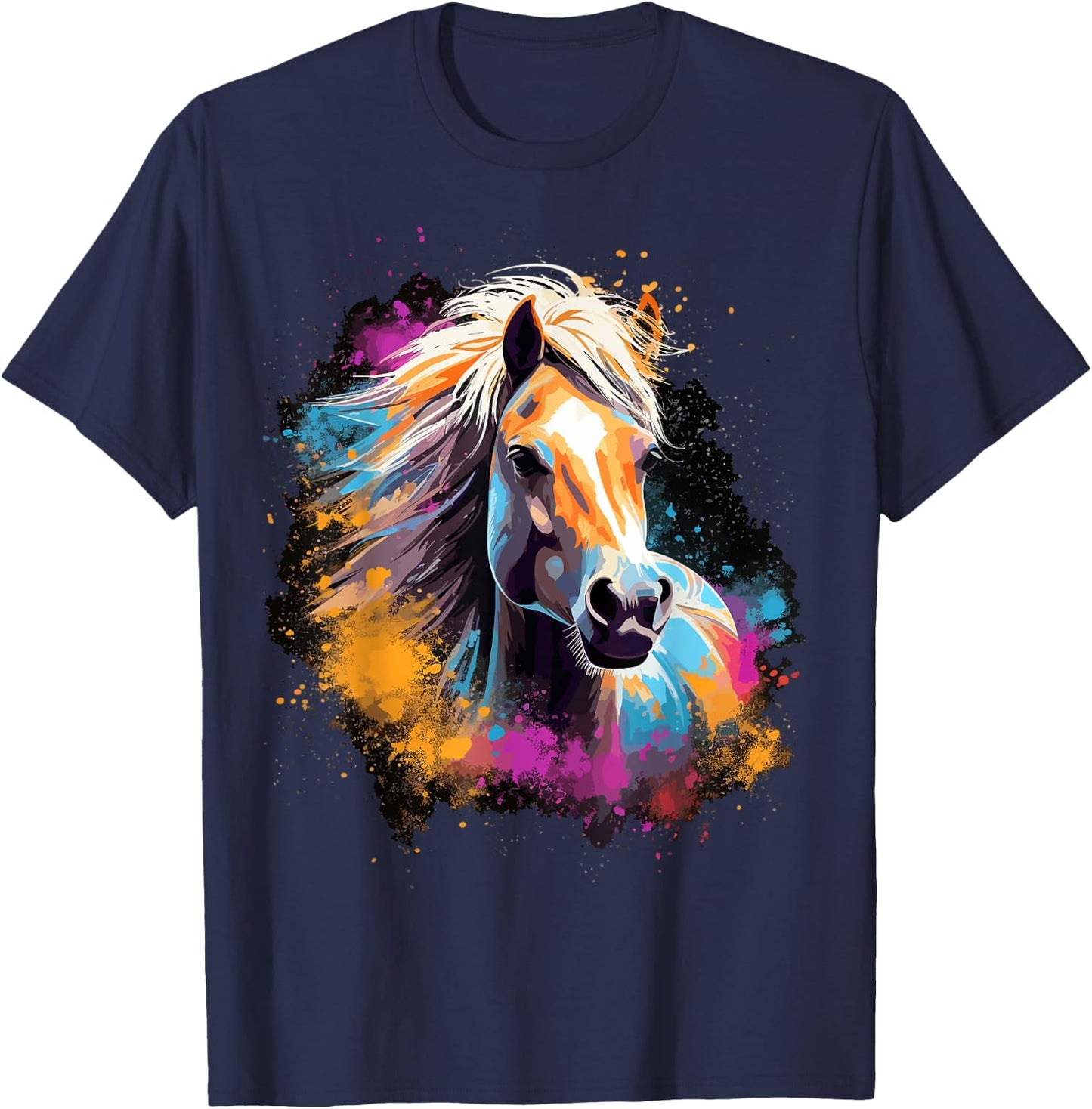 Haflinger Horse Riding Dressage Show Jumping Horse Stable T-Shirt - T-Shirt | Navy