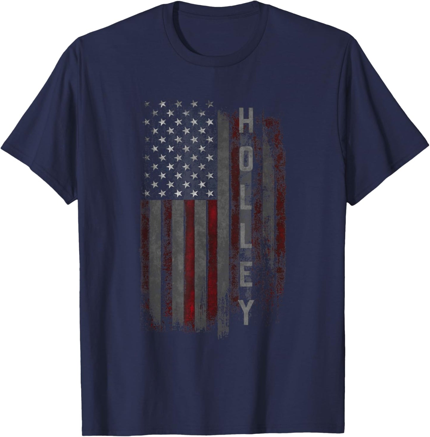 Holley Family American Flag Men T-Shirt - T-Shirt | Navy