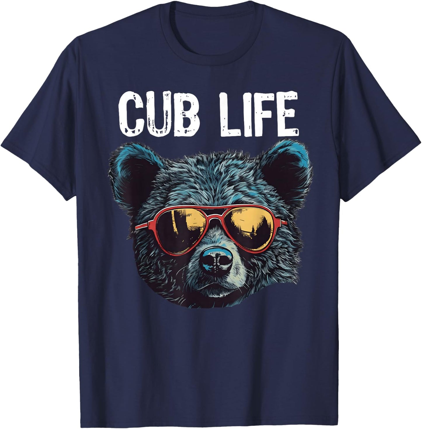 Funny Bear Cub Boys Toddler Brown Black Mom Son Daughter T-Shirt - T-Shirt | Navy