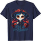 La Catrina Dress Stylish Day of the Dead Costume La Catrina T-Shirt - T-Shirt | Navy