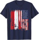 Austria USA Flag Distressed - Half American Kids Men T-Shirt - T-Shirt | Navy