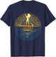 Paddleboard SUP Girl Mandala Reflected Stand Up Paddle Board T-Shirt - T-Shirt | Navy