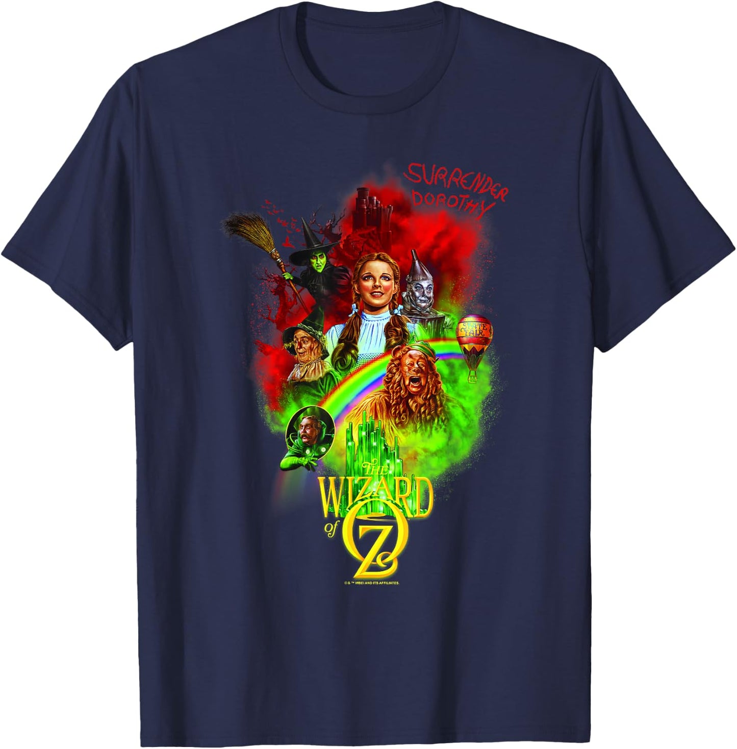 WB100 The Wizard of Oz Surrender Dorothy Rainbow Poster T-Shirt - T-Shirt | Navy