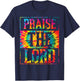 Praise The Lord Christian Faith Tie Dye Cute Christianity T-Shirt - T-Shirt | Navy