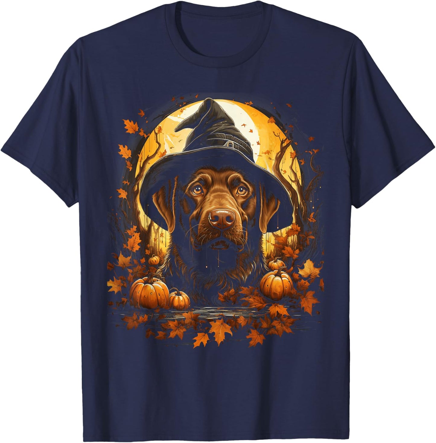 Halloween Chocolate Lab Puppy Dog Lover Costume Party T-Shirt - T-Shirt | Navy