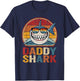 Daddy Shark Retro Shark Shirt Pajamas Gifts for Dad Dad T-Shirt - T-Shirt | Navy
