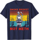 Funny BBQ Skeleton Smoke Brisket Not Meth Grilling Master T-Shirt - T-Shirt | Navy