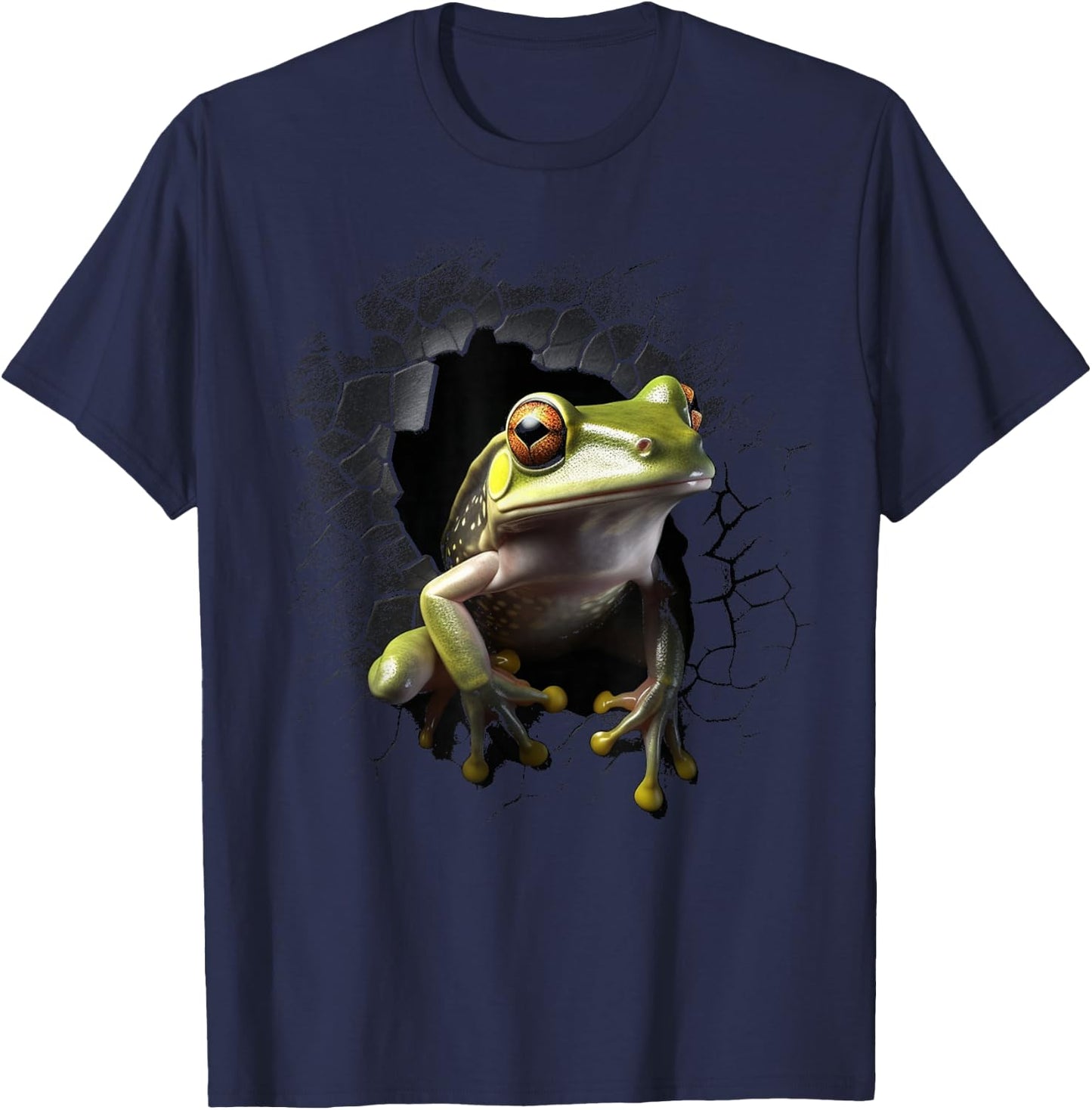 Frog Wall Animal Lovers Frog T-Shirt - T-Shirt | Navy
