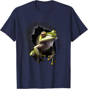 Frog Wall Animal Lovers Frog T-Shirt - T-Shirt | Navy