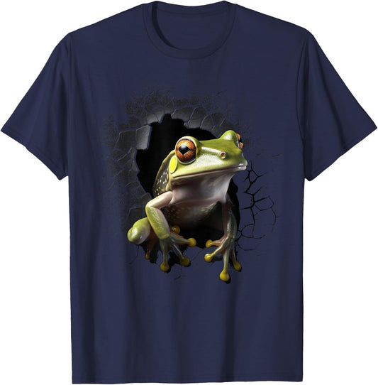 Frog Wall Animal Lovers Frog T-Shirt - T-Shirt | Navy
