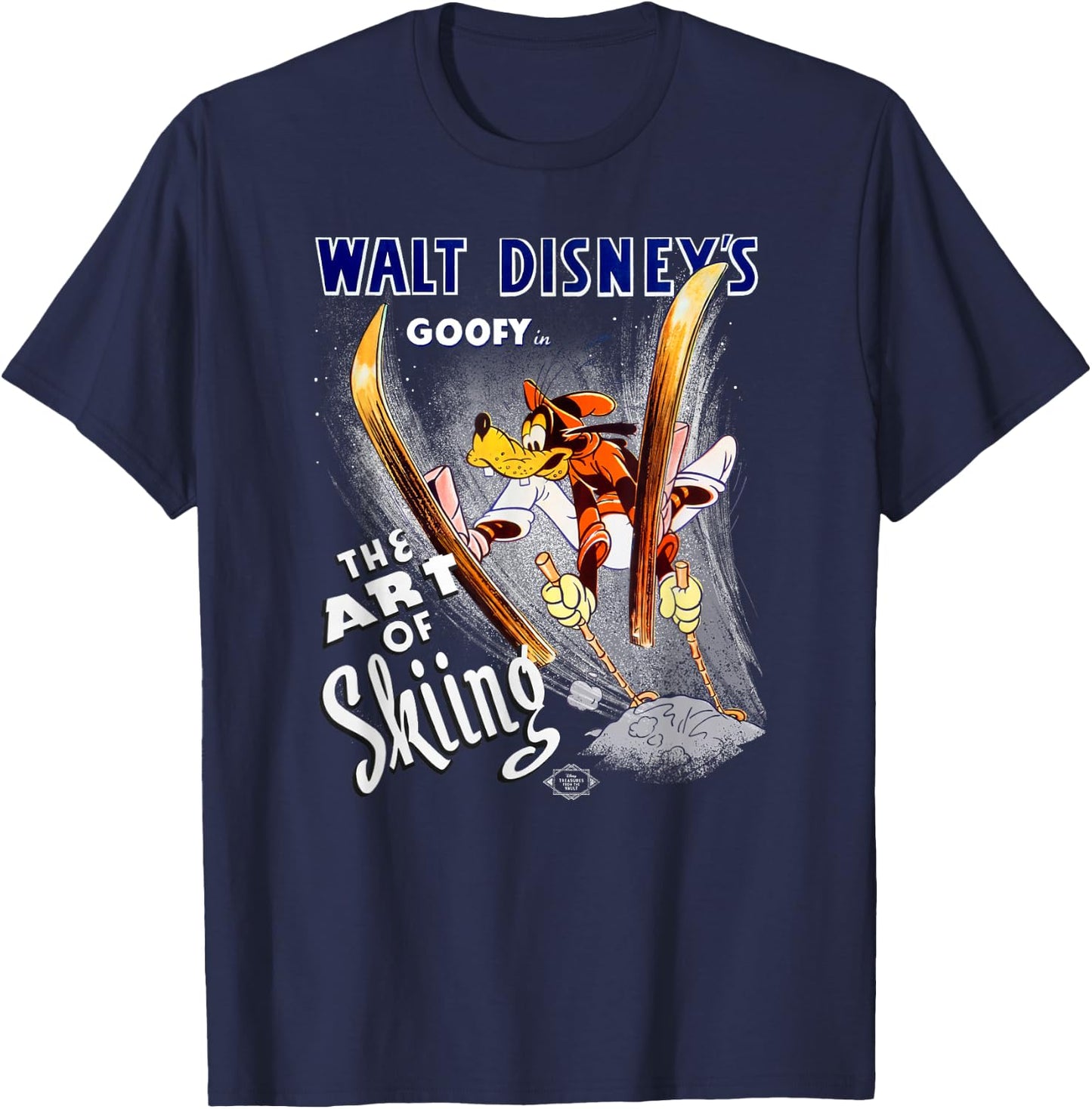 Disney Goofy The Art of Skiing Retro Vintage Classic T-Shirt - T-Shirt | Navy