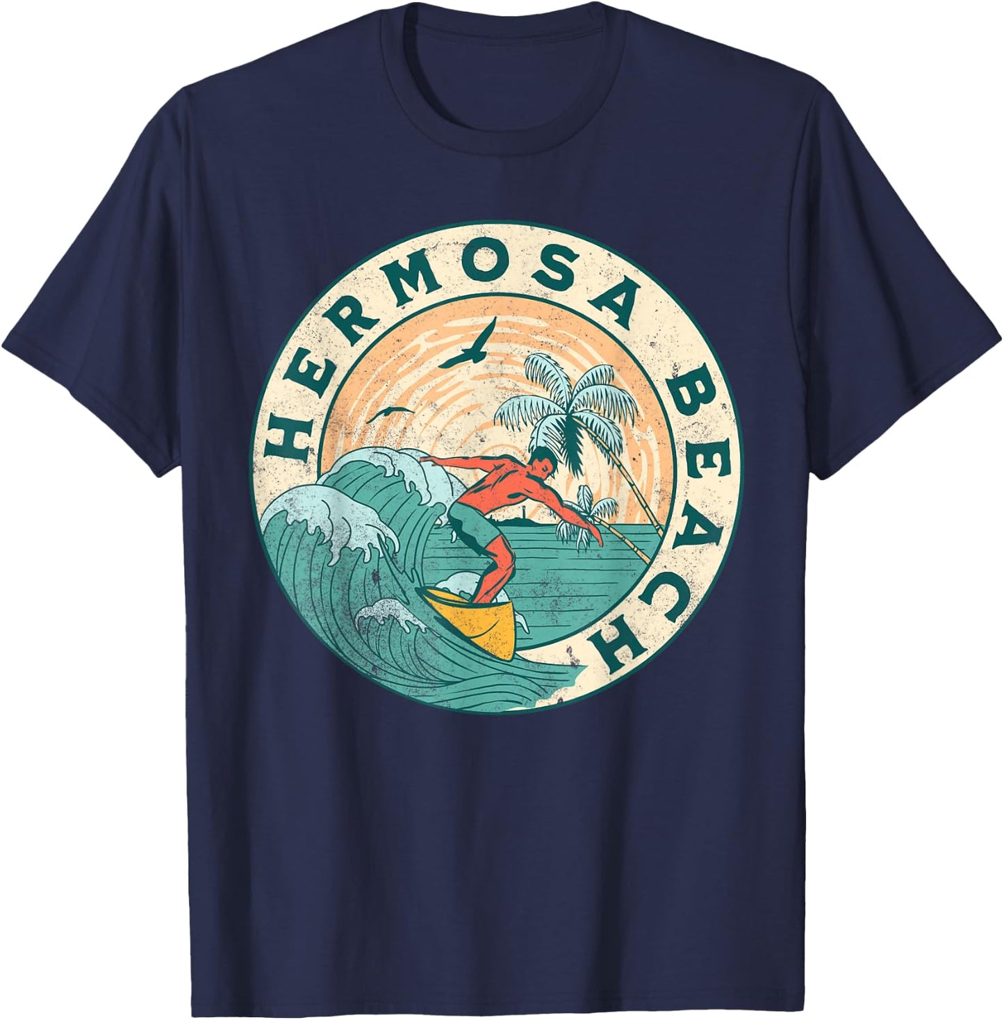 Hermosa Beach Men Women Girls Kids T-Shirt - T-Shirt | Navy