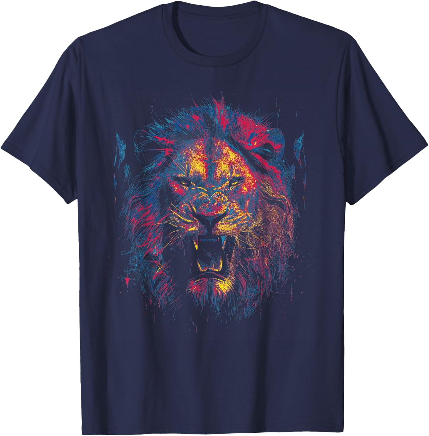 Lion Of Judah African Animal Israelite Reggae Lion T-Shirt - T-Shirt | Navy