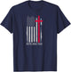 Faith Over Fear American Flag Jesus Patriotic Christian T-Shirt - T-Shirt | Navy