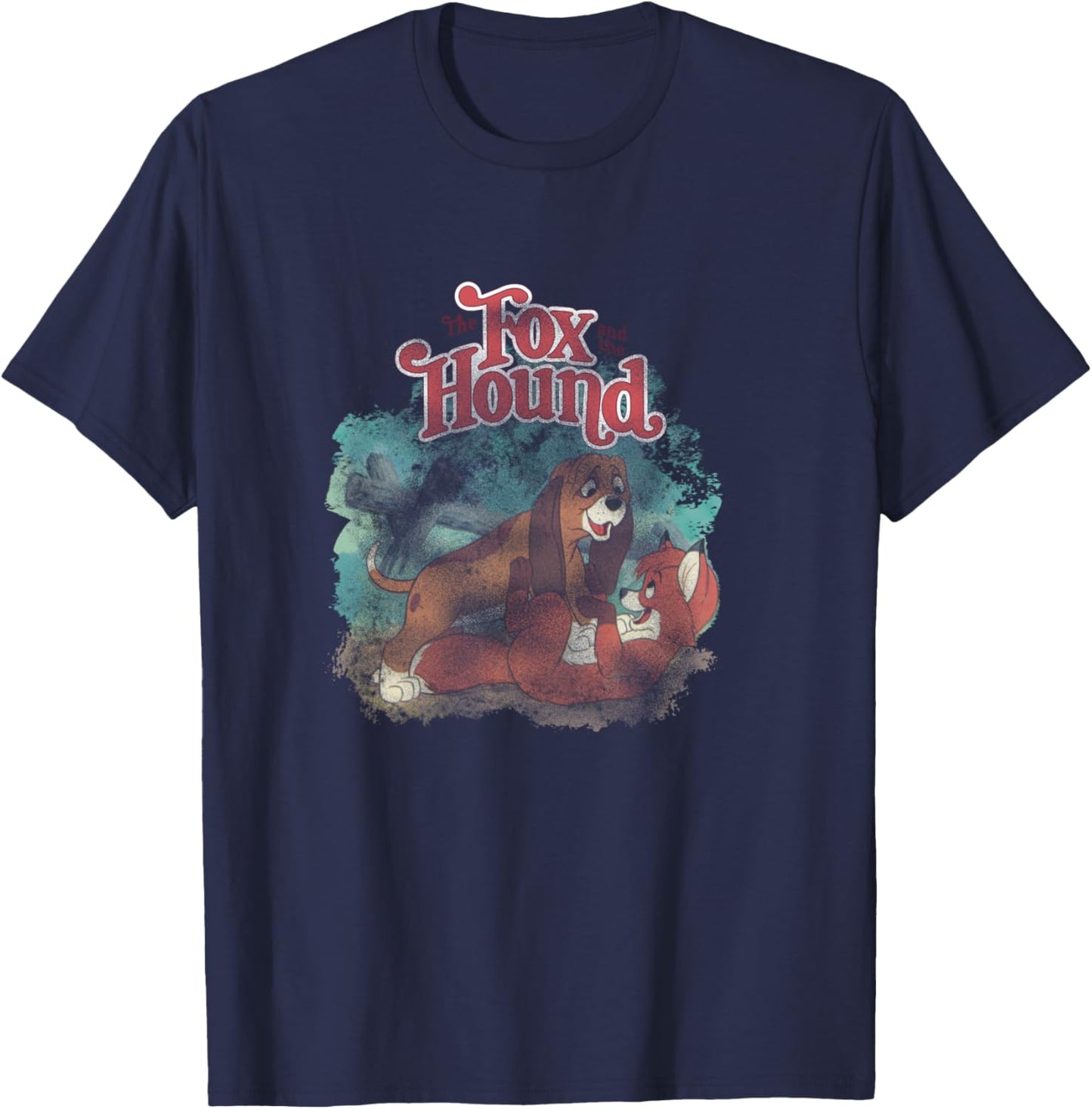 Disney The Fox and the Hound Vintage Classic Best Friends T-Shirt - T-Shirt | Navy
