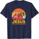 Jesus Has Your Back Jiu Jitsu Retro Christian Men Women Kids T-Shirt - T-Shirt | Navy