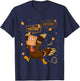 Thanksgiving Turkey Cat Meow Funny Men Women Thanksgiving T-Shirt - T-Shirt | Navy