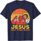 Jesus Has Your Back Jiu Jitsu Retro Christian Men Women Kids T-Shirt - T-Shirt | Navy