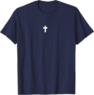 Small cross, Christianity, Faith, Hope, Love, Jesus, church T-Shirt - T-Shirt | Navy