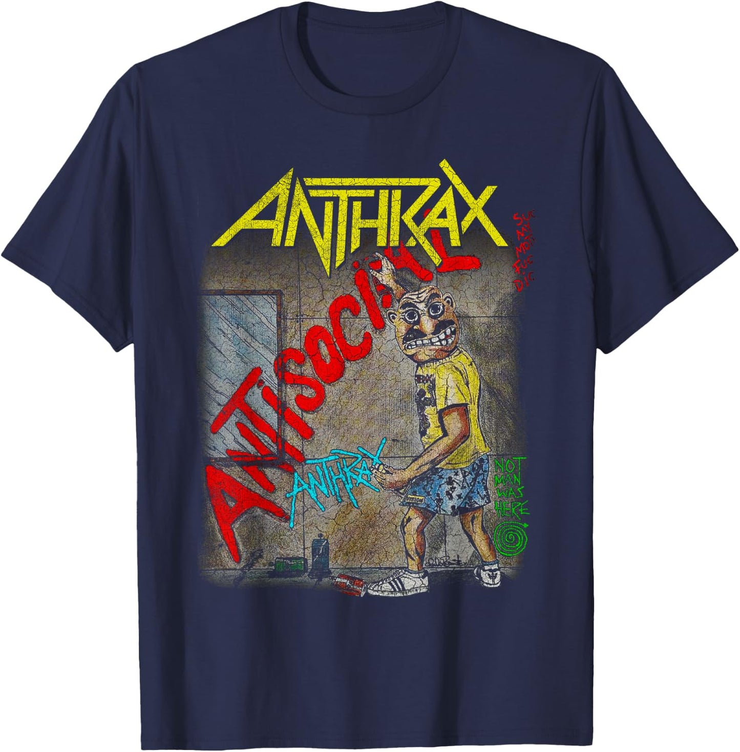 Anthrax – Antisocial T-Shirt - T-Shirt | Navy