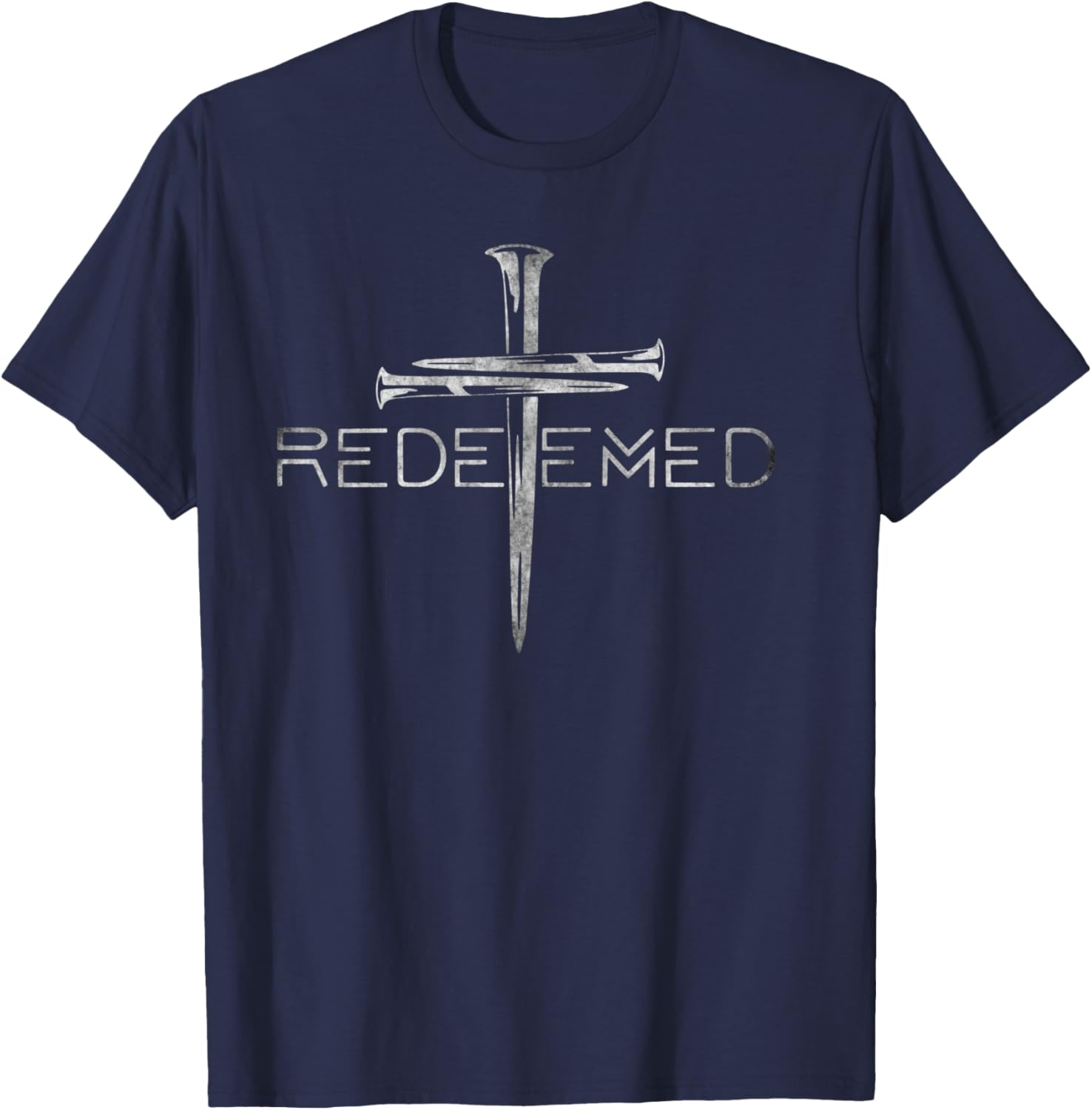 Redeemed Christian Bible Verse, Cross Follower Christian T-Shirt - T-Shirt | Navy