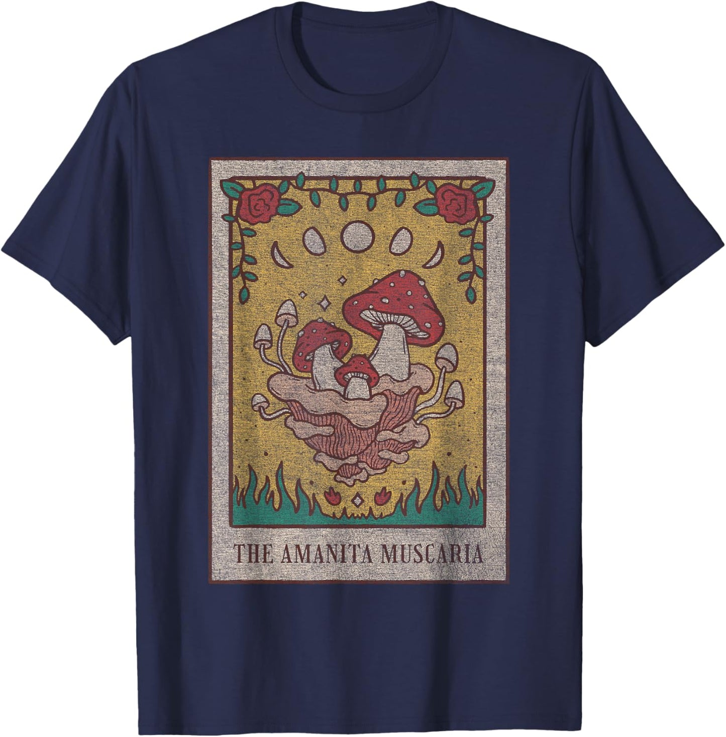 Fairy Grunge Fairycore Aesthetic Mushroom Tarot Alt Clothes Small T-Shirt - T-Shirt | Navy