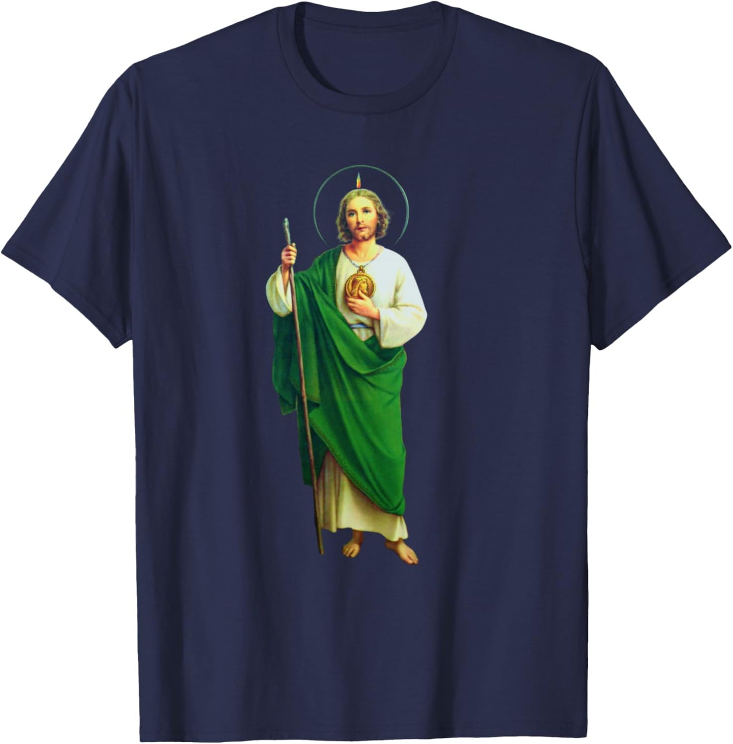 San Judas Tadeo Saint Jude Thaddeus T-Shirt - T-Shirt | Navy