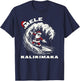 hawaiian christmas mele kalikimaka Santa Claus Surfing T-Shirt - T-Shirt | Navy