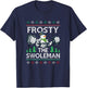 Frosty The Swoleman Ugly Xmas Sweater Funny Snowman Gym T-Shirt - T-Shirt | Navy