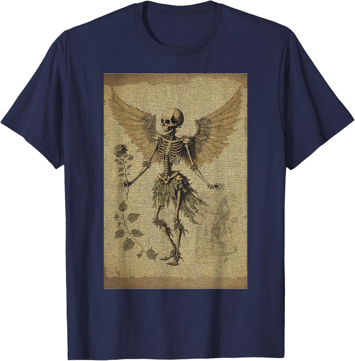 Fairy Grunge Fairycore Aesthetic Skeleton Butterfly Gothic T-Shirt - T-Shirt | Navy