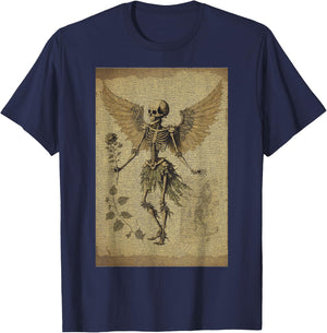 Fairy Grunge Fairycore Aesthetic Skeleton Butterfly Gothic T-Shirt - T-Shirt | Navy