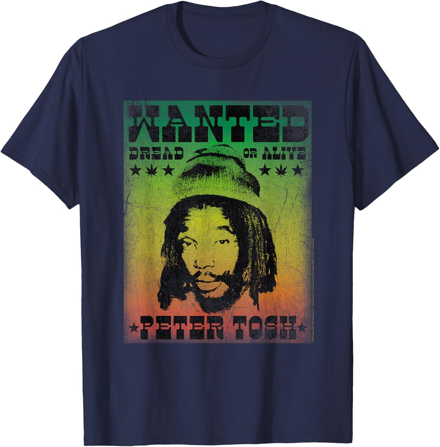 Peter Tosh Dread or Alive T-Shirt - T-Shirt | Navy