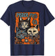 Cat Funny 60s 70s Hippie Vintage Flowers Groovy Psychedelic Men Women T-Shirt - T-Shirt | Navy