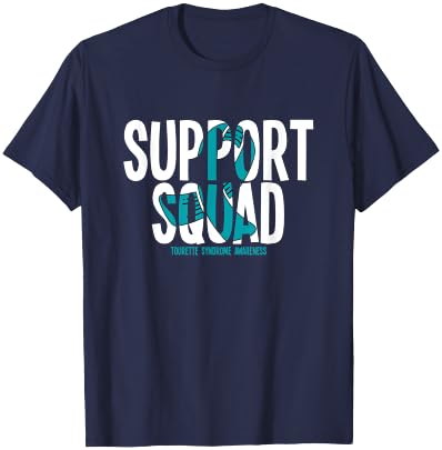 Support Squad Tourette Syndrome Awareness T-Shirt - T-Shirt | Navy