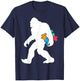 Yetti Autism Kids Jigsaw Puzzle Sasquatch T-Shirt - T-Shirt | Navy